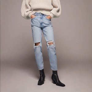 SOLD Zara ripped mom jeans